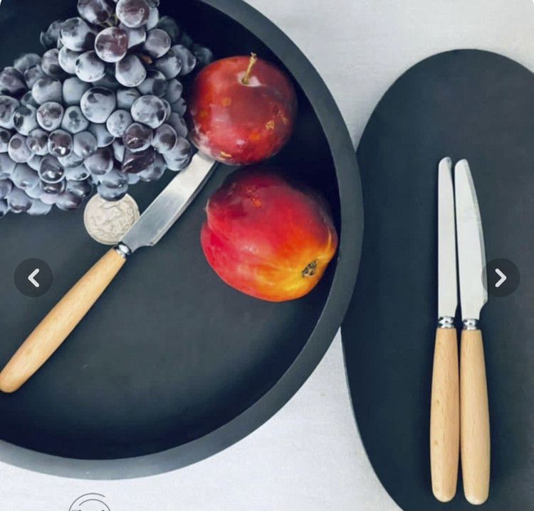 ست کارد و چنگال میوهخوری 12 پارچه مدل دسته چوبی