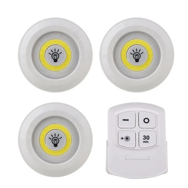 چراغ زیر کابینتی ریموت دار مهتابی 3 عددی