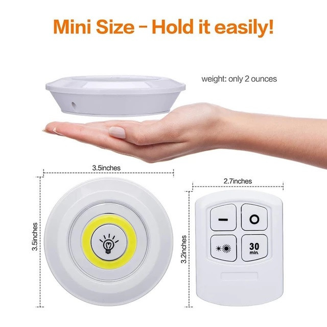 چراغ زیر کابینتی ریموت دار مهتابی 3 عددی