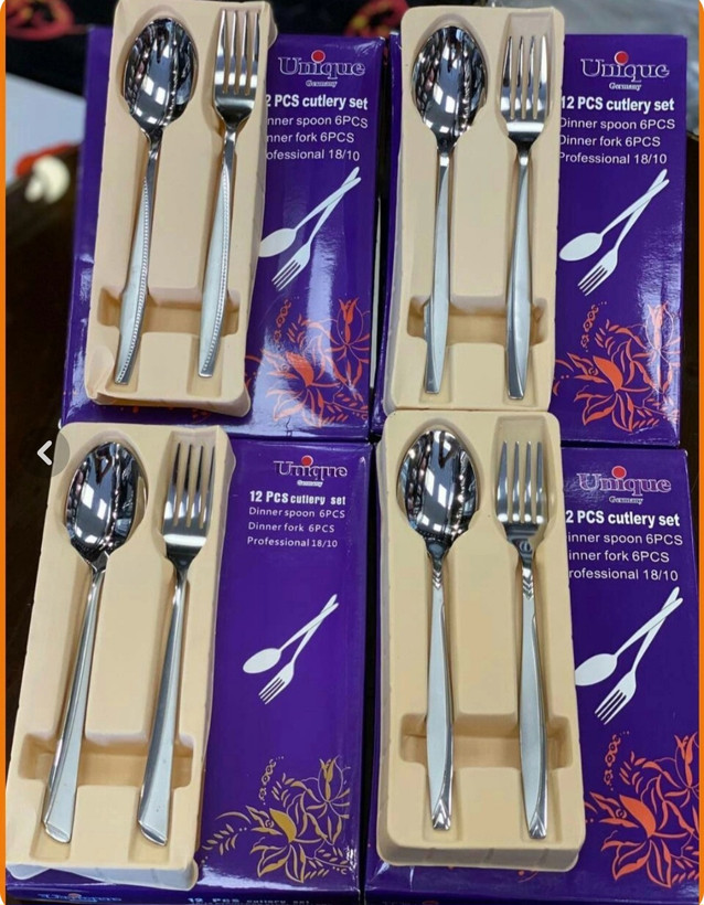 قاشق و چنگال استیل یونیک ۱۲پارچه مناسب ۶ نفر