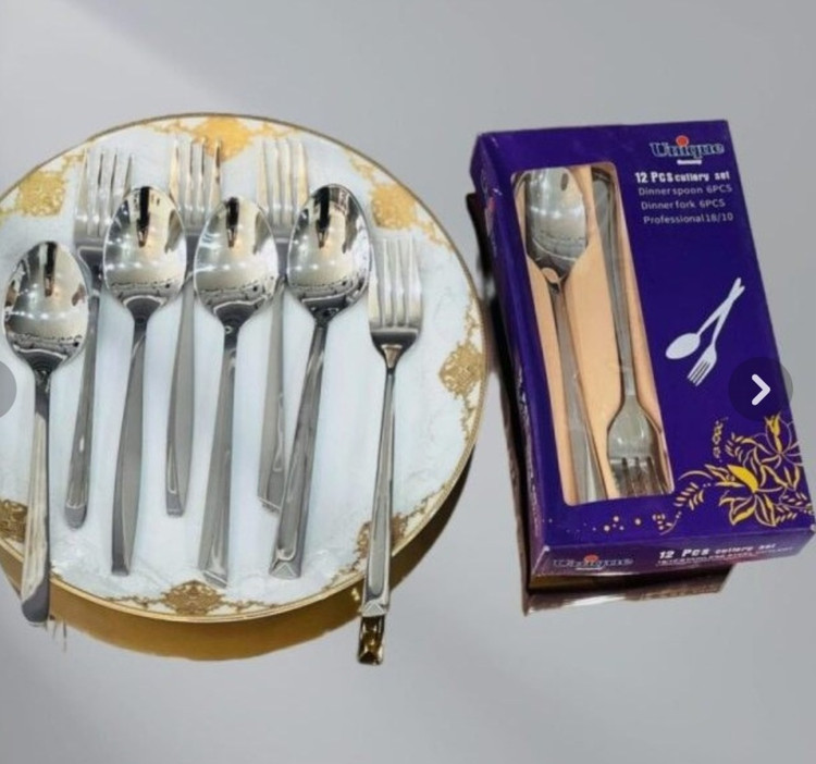 قاشق و چنگال استیل یونیک ۱۲پارچه مناسب ۶ نفر