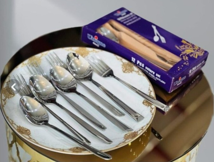 قاشق و چنگال استیل یونیک ۱۲پارچه مناسب ۶ نفر