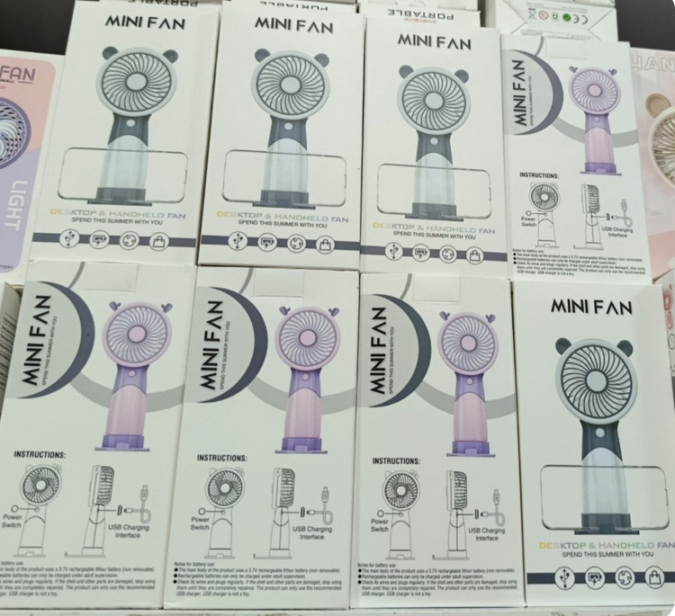 مینی پنکه شارژی رومیزی پایه دار مدل mini fan