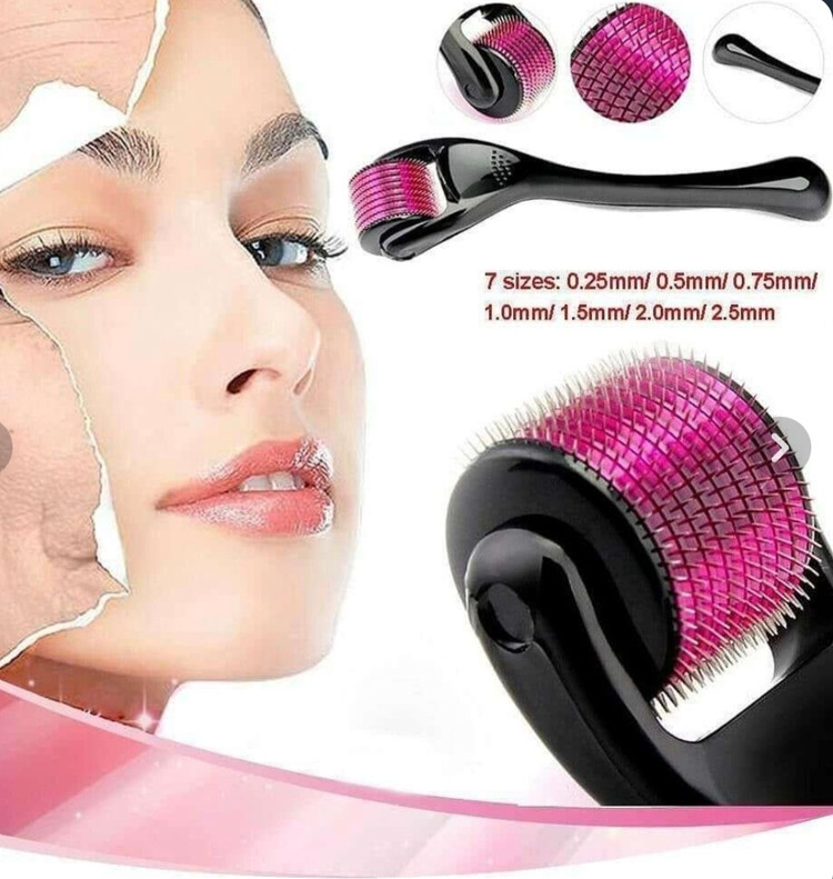 درمارولر ماساژ صورت و پوست سر 540 سوزن تیتانیومی سایز ۱ میل